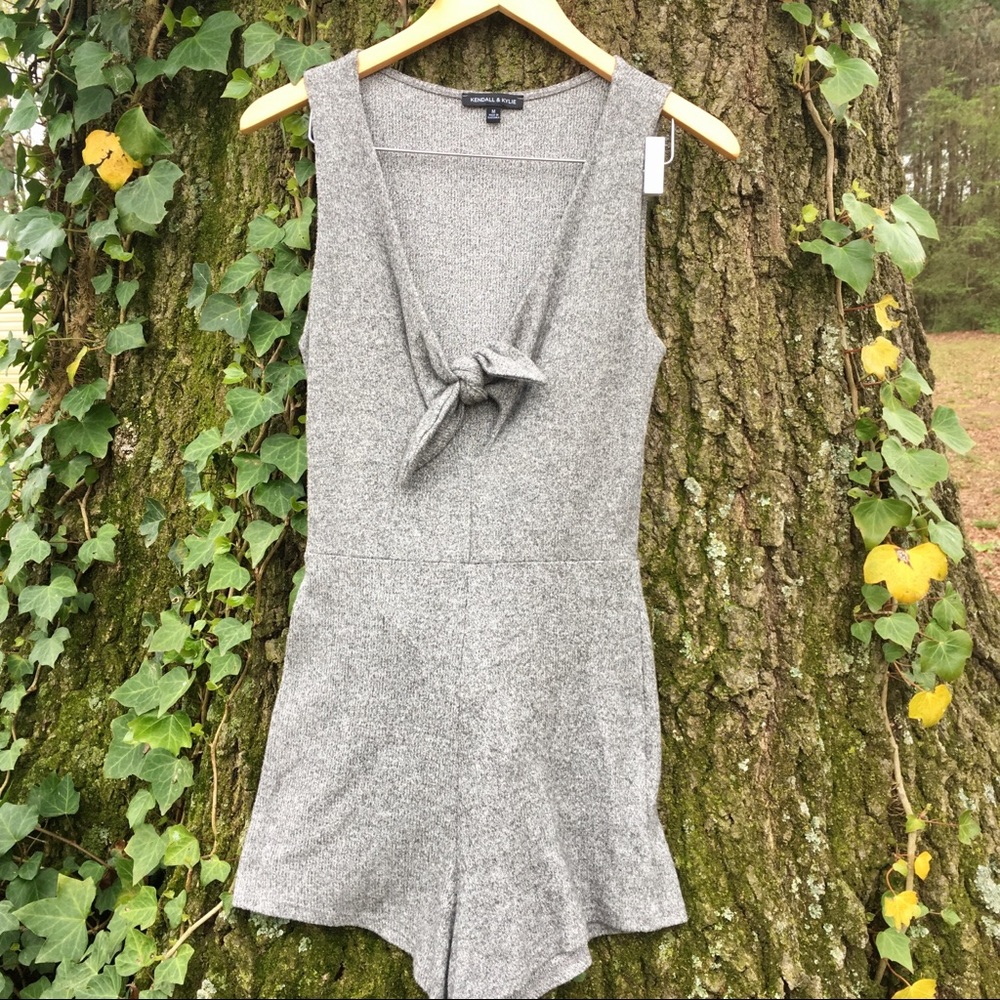 Gray Keyhole Romper Kendall and Kylie